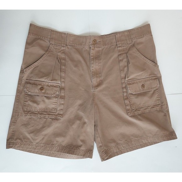NWOT Mens Cabela's Cargo Utiity Cotton  Shorts 7 Pockets British Tan Size 40 - Picture 1 of 8
